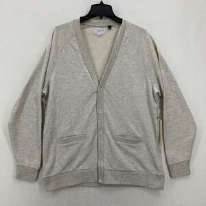 Five Four Los Angeles Hector Cardigan Sweater Mens XL Heather Oatmeal Beige NWT